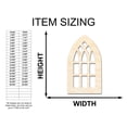 thumbnail image 2 of Unfinished Wood Gothic Window Shape 14" / 1/8", 2 of 4