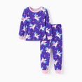 thumbnail image 1 of PatPat Pijamas de algodón orgánico de 2 piezas para niños y niñas en edad preescolar con estampado infantil. Pijamas ajustados., 1 of 2