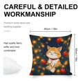 thumbnail image 2 of Christmas Cat Linen toss pillowcase Decoration pillowcase Gift preferred 28x28" Cushion cover 2 set Sofa pillowcase Sofa bedroom living room car, 2 of 8