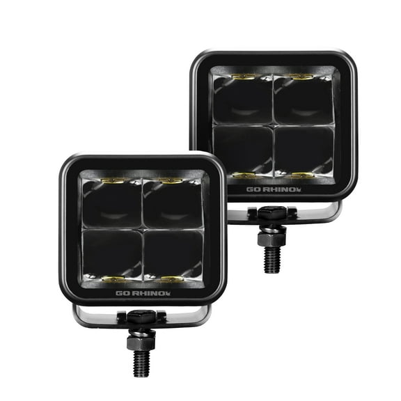 Go Rhino 750200321SCS Blackout Series - CUBEIT 2x2 LED Cube Spot Lights, Pair