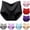 Black, variant on CHUMUD Cotton Underwear for Women High Waisted Full Coverage Briefs Solid Soft Strech Breathable Lace Panties