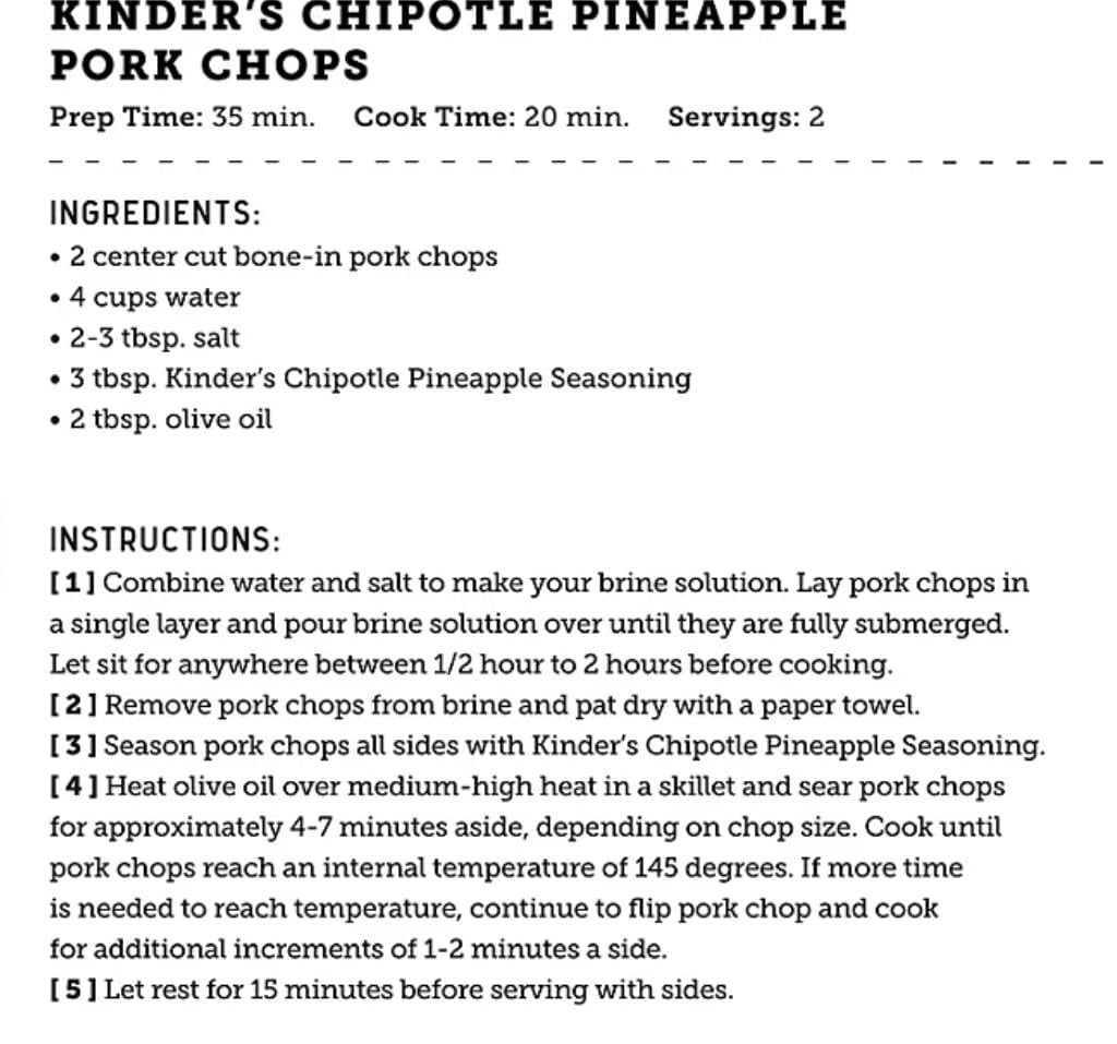 Kinder's Chipotle Pineapple Seasoning, 9 Ounce