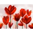 thumbnail image 2 of Lovely Red and Yellow Tulip Print Set by Northern Lights; Floral Décor; Two 14x11in Black Framed Prints, 2 of 5