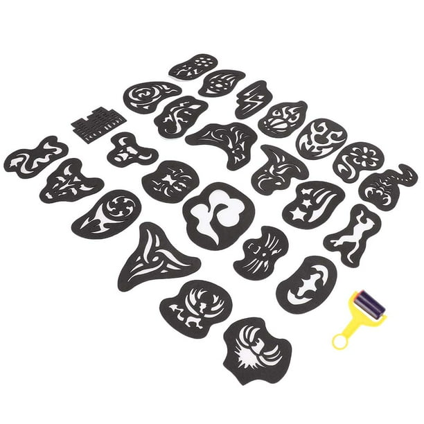 25 piezas de plantilla de tatuaje para el cabello plantilla de patrón de tallado para colorear plantilla para peinar el cabello pegatinas para tatuajes herramienta para peinar ANGGREK Otros