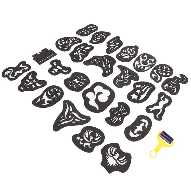 Pegatina para Tatuajes de Cabello, Plantilla de Tatuaje de Cabello, Hermosa Plantilla de Dureza de Alta Resistencia para Peluquería Estilistas