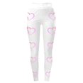 thumbnail image 5 of Arlun Cancer Awareness Leggings for Women Pink Ribbon Graphic Printed Leggings High Waisted Tight Yoga Pants Casual Stretchy Athletic Tights White2 M, 5 of 5