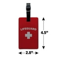 thumbnail image 5 of Lifeguard Red and White Rectangle Leather Luggage Card Suitcase Carry-On ID Tag, 5 of 7