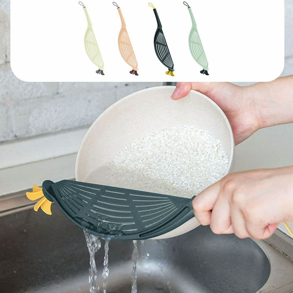 ROBOTGXG Pasta Strainer Rice Strainer with Handle Rice Strainer