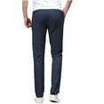 thumbnail image 6 of Chino Pants for Men Casual Business Straight Leg Suit Pants with Pockets Solid Color Work Trousers, Blue, S, 6 of 6