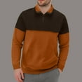 thumbnail image 4 of Siilsaa Mens Long Sleeve Polo Sweater Knit Polo Casual Thermal Pullover Sweater Brown,L, 4 of 4