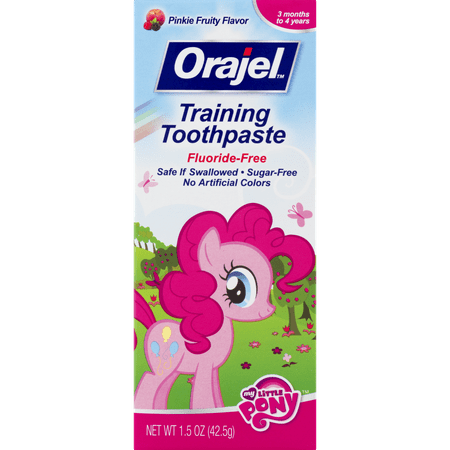 (2 pack) Orajel Training Toothpaste Fluoride-Free My Little Pony, 1.5 OZ (2 pack) Orajel Training Toothpaste Fluoride-Free My Little Pony, 1.5 OZ