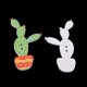 thumbnail image 4 of 50 botones infantiles de madera con dos agujeros, repuestos, diseño de cactus., 4 of 9