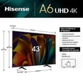 thumbnail image 3 of TV Hisense 43 pulgadas 4K Ultra HD Smart TV LED 43A6NV, 3 of 4
