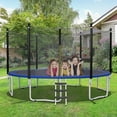 thumbnail image 3 of Patiojoy 16FT Enclosure Net Trampoline Replacement Safety Net with Zipper & Buckle, 3 of 6