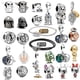 thumbnail image 2 of HEROCROSS Disney Star Wars Mandalorian Casco Charm Fit Pandora Pulsera 925 Joyería de Plata Esterlina, 2 of 4