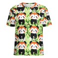 thumbnail image 5 of Panda Forest Pattern T Shirts Basic T-Shirt Short Sleeve Ladies Tee Shirt Summer Graphic Clothing, 5 of 7