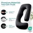 thumbnail image 5 of Sasttie Cooling Pregnancy Pillows for Sleeping, U Shaped Full Body Pillow with Removable Cover, Pregnant Women Must Haves, Maternity Essential,Black, 5 of 8