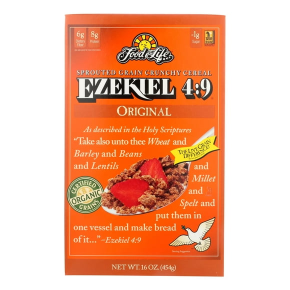 Food For Life Ezekiel Céréales Germées Originales Biologiques 16.0 OZ Lot de 6