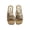 khaki, variant on Women’s Polka Dot Knot Wedge Slide Sandals Open Toe Platform Mule Shoes