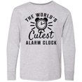 thumbnail image 3 of Inktastic The Worlds Cutest Alarm Clock Long Sleeve Youth T-Shirt, 3 of 5