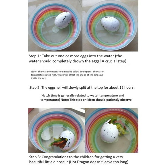 mmirethe 12 Pcs Water Hatching Inflation Dinosaur Eggs Kids Toy Hatching Growing Animal Dinosaur Eggs