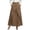 U1-Coffee Skirts for Women, variant on Women's Linen Cotton Wrap Maxi Skirts High Waisted One Button Long Skirt with Pockets Casual A-Line Flared Skirt for Work & Everyday S-3XL