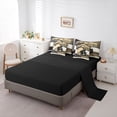 thumbnail image 5 of jejeloiu Football Sport Helmet 7pcs Bedding Comforter Set,Gold White Black Queen Bedding Sets For Boys Teens Reversible, 5 of 8