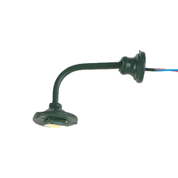 Bearachild Luces de jardín para construcción, modelo a escala para exteriores, farola LED de Metal, diseño de escala ferroviaria, lámparas Artesanía Negro (blanco cálido)