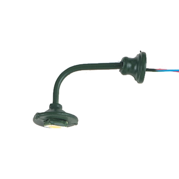 Yuarrent Luces de jardín, de construcción, farola de Metal LED para exteriores, escala de tren, accesorios en miniatura, lámparas colgantes, Artesanía Negro (blanco cálido)