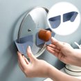 thumbnail image 4 of 1 Set 4pcs ABS Punch Free Kitchen Pot Lid Storage Racks Pot Lids Holder (Blue), 4 of 9