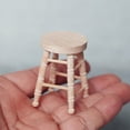 thumbnail image 5 of 1PC 1 12 Maison de Poupée Accessoires Miniatures Tabouret en Bois Chaise de Poupée Meubles de Maison, 5 of 5