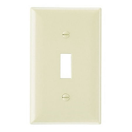 Seymour Ivory Toggle Wall Plate - SP1I Ivory Plastic Wall Plate Toggle Switch Opening 1-Gang