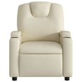 thumbnail image 5 of vidaXL Massage Recliner Chair Cream Faux Leather, 5 of 5