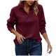 thumbnail image 1 of Ploknplq Hoodies for Women,Sweatshirt for Women,Trendy Queen Hoodie,Loose Bone Pattern StUp Collar Zipper Long Sleeved Patchwork Sweatshirt,Graphic Hoodies,Long Sleeve Shirts for Women Wine XL, 1 of 5