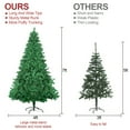 thumbnail image 4 of 7/8ft Full Artificial Christmas Tree - Realistic Pine Design, 1000/1300 Tips, Sturdy Metal Hinges & Base, Easy Assembly & Storage with Included Tree Skirt for Home/Office Holiday Decor, 4 of 17