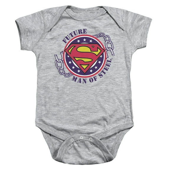 Superman Baby Boys' Future Man Of Steel Bodysuit 6 - 12 Months Gray