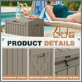 thumbnail image 3 of Patiowell 40 Gallon Outdoor Deck Box, Lockable Weatherproof Plastic Storage with Handles for Patio, Garden, Pool, 3 of 7