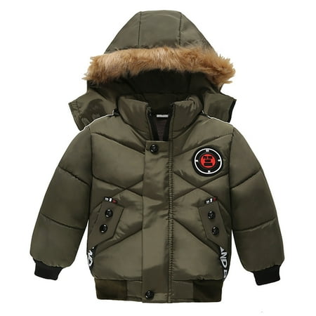 

Vikakiooze Girls Winter Coat Toddler Warm Cotton Padded Snowsuit Long Sleeve Windproof Coat Jacket