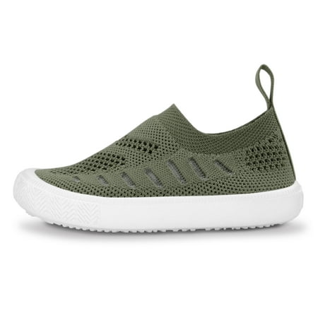 

JAN & JUL Washable Knit Shoes for Kids Girls and Boys (Army Green 13 Little Kid)