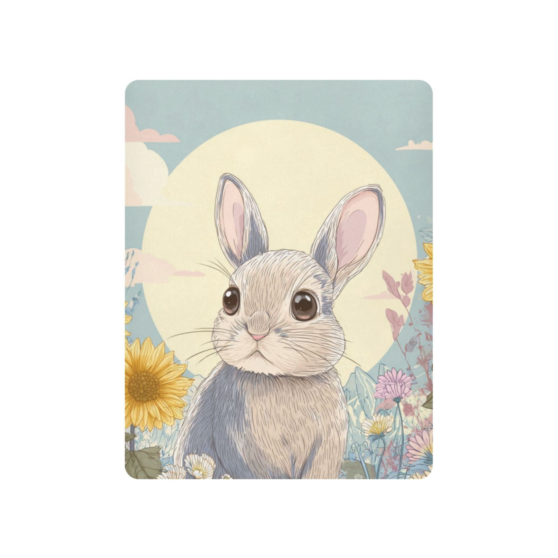 Baby Essentials 52”x 28”- Standard Cotton-like Modal Elastic- Cute Cartoon Rabbit Design Crib Sheets for Newborns and Toddlers