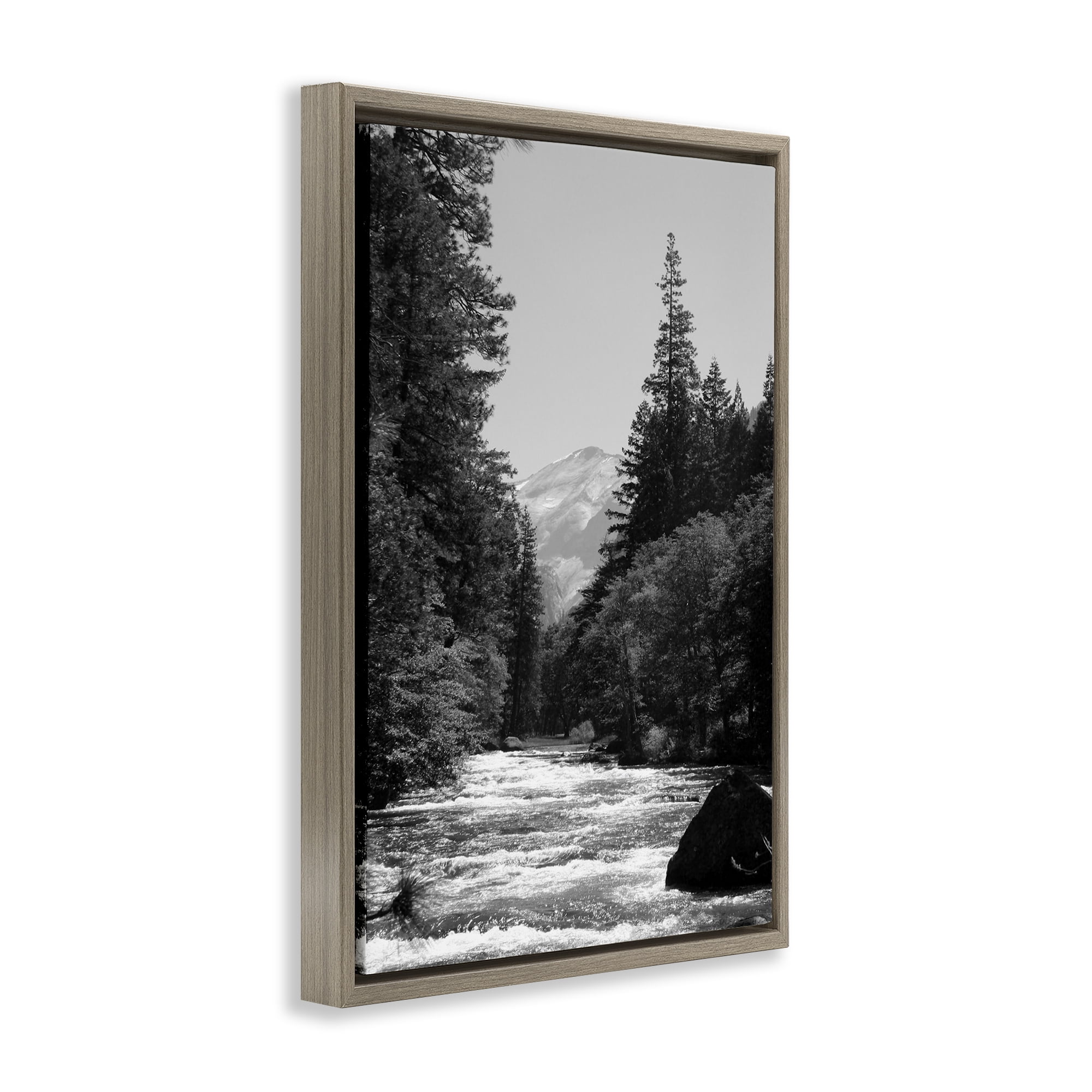 Stupell Industries Merced River Flow Brown Framed Floater Canvas Wall Art, design by Kim Curinga