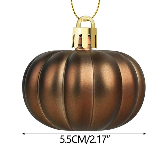 LanSuare 12Pcs Halloween Pumpkin Ball Ornaments, Festival Pendants Decor, Suitable for Christmas Trees, Halloween Displays