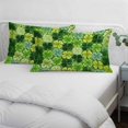 thumbnail image 3 of St. Patrick's Day Pillow Covers, Linen Long Throw Pillow Case, Watercolor Green Lucky Shamrocks Spring Leaves Holiday Pillow Protector Decorative Cushion Cover for Living Room/Bedroom 12" x 20", 3 of 8