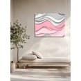 thumbnail image 5 of Pink Gray Ombre Wall Art for Living Room,Canvas Picture Wall Decor for Bathroom Bedroom,Modern Abstract Moire Art Geometric Painting Artwork for Office Kitchen Hallway Dining Room Home Decor 24"x32", 5 of 8