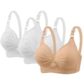 thumbnail image 2 of 3 Pack Soutiens-Gorge de Sport pour Femmes Confortables Col en V Sans Armature Bretelles Réglables, 2 of 6