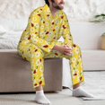 thumbnail image 7 of Naloa Chamomile And Ladybug Men’s Pajamas Set - Long Sleeve Button Down Sleep Shirt and Pajama Bottoms Sleepwear Set-X-Large, 7 of 7