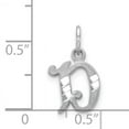 thumbnail image 2 of Beautiful 14k White Gold Diamond-cut Initial D Charm, 2 of 2