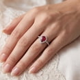 thumbnail image 4 of Pompeii 1 1/2ct Pear Shape Ruby & Diamond Halo Ring 14K White Gold (G/H,SI1-SI2), 4 of 4