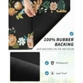 thumbnail image 4 of Coffee Mat Hide Stain Rubber Backed Absorbent Dish Drying Mat for Kitchen Counter-Coffee Bar Accessories Fit Under Coffee Maker Coffee Machine Espresso Machine Dish Rack Floral BLACK 12X19, 4 of 6