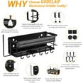 thumbnail image 2 of Griddle Caddy For 28" & 36" Blackstone Grills, Space Saving Storage With Magnetic Tool Holder & J-Hooks, Heavy-Duty Steel Frame For Outdoor Cooking Enthusiasts, 2 of 7